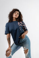 Sakura Baggy Dark Blue T shirt